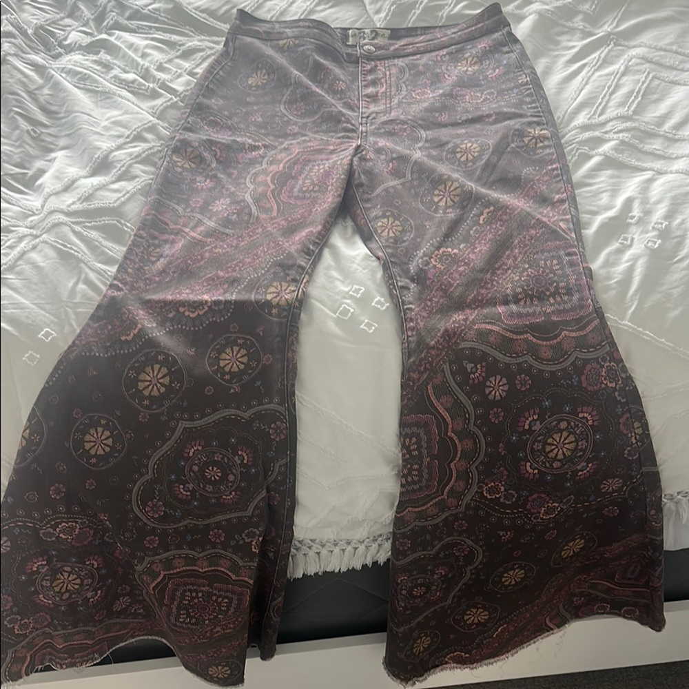 Bohemian Paisley Flare Pants
